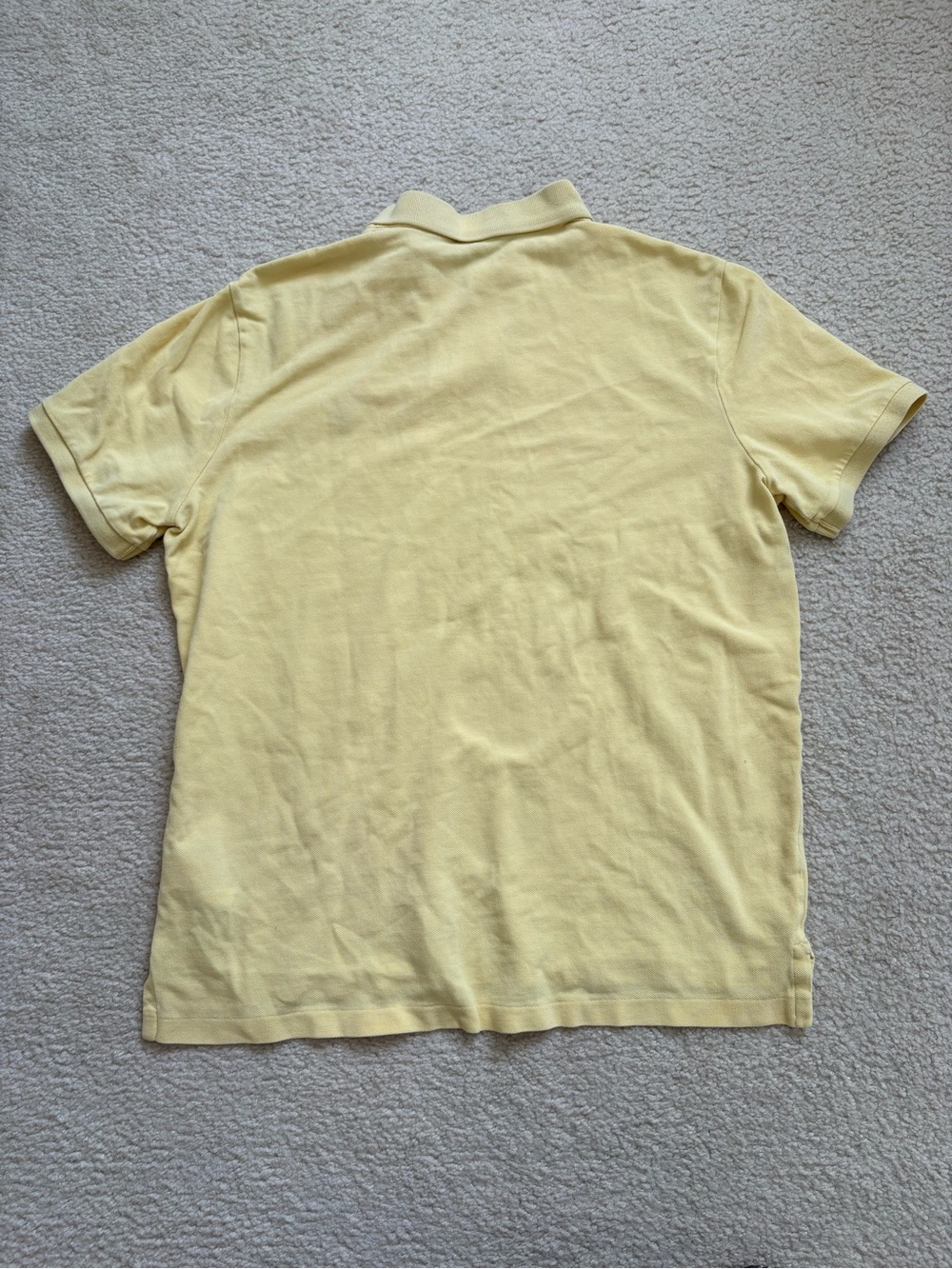 Polo Ralph Lauren yellow iconic classic mesh polo shirt sz L preppy old money - Picture 6 of 6